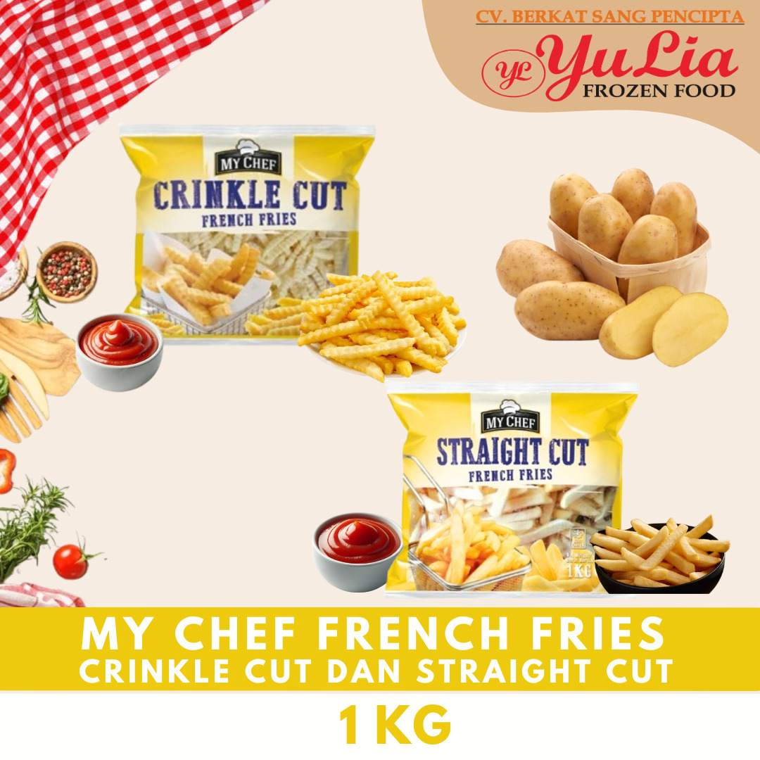 MY CHEF FRENCH FRIES STRAIGHT CUT 1 KG (10)