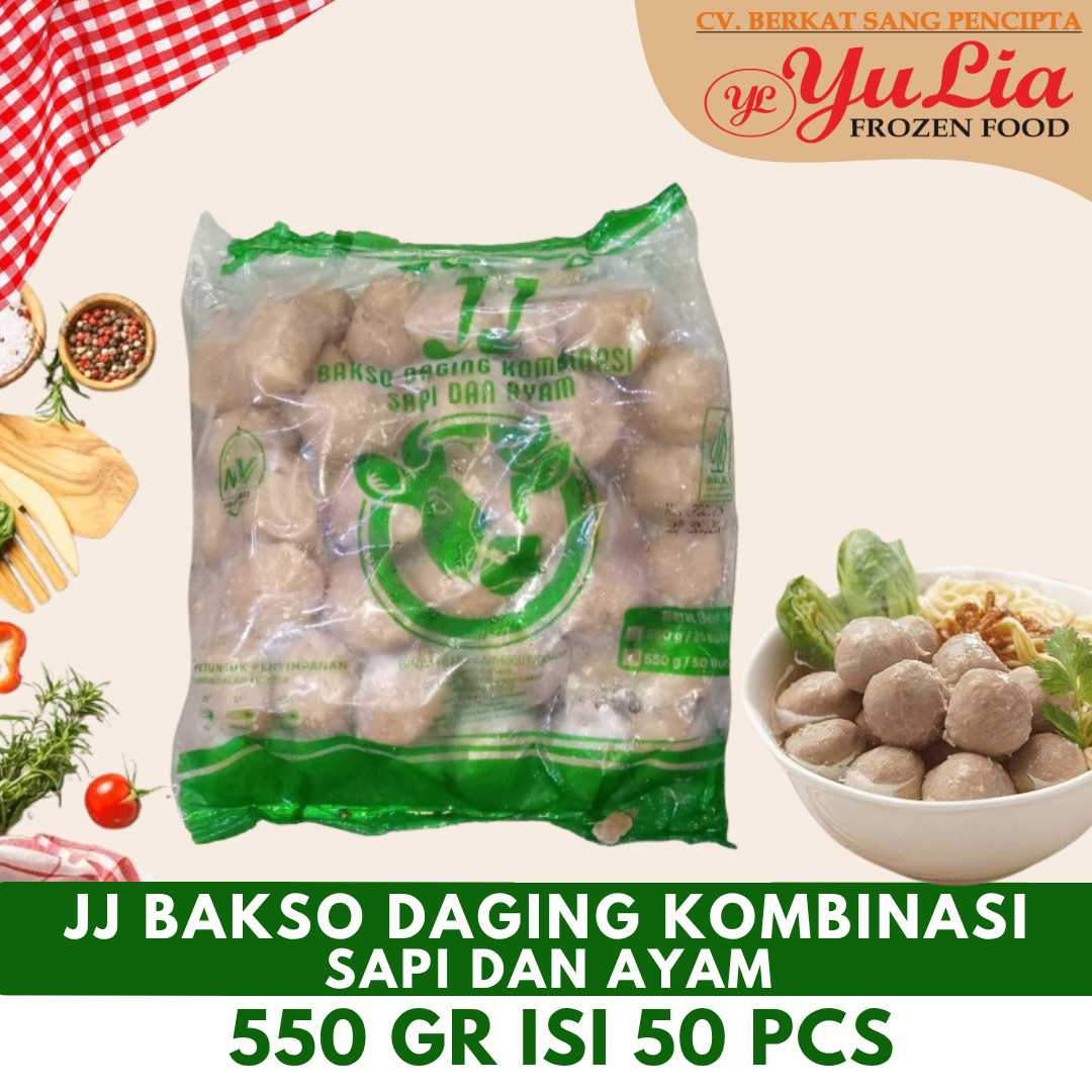 JJ BAKSO DAGING KOMBINASI SAPI DAN AYAM 550 GR ISI 50 PCS (10)