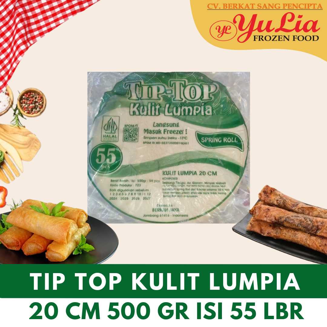TIP TOP KULIT LUMPIA 20 CM 500 GR ISI 55 LBR (30)
