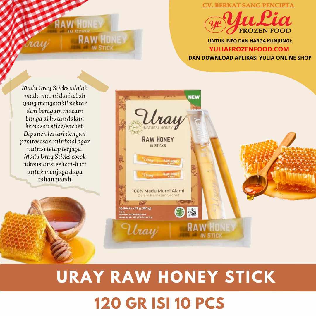 URAY RAW HONEY STICK 120 GR ISI 10 PCS (24)