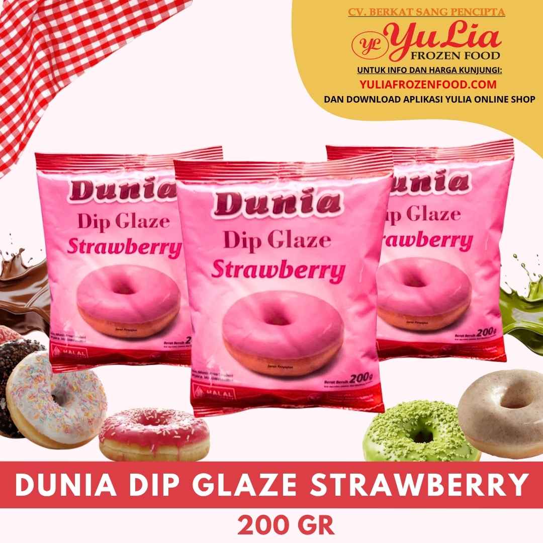 DUNIA DIP GLAZE STRAWBERRY 200 GR (60)