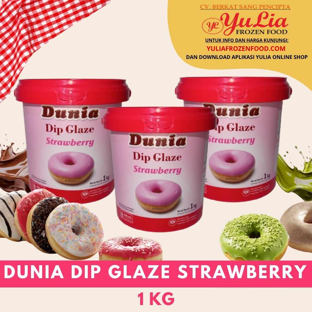 DUNIA DIP GLAZE STRAWBERRY 1 KG (6)