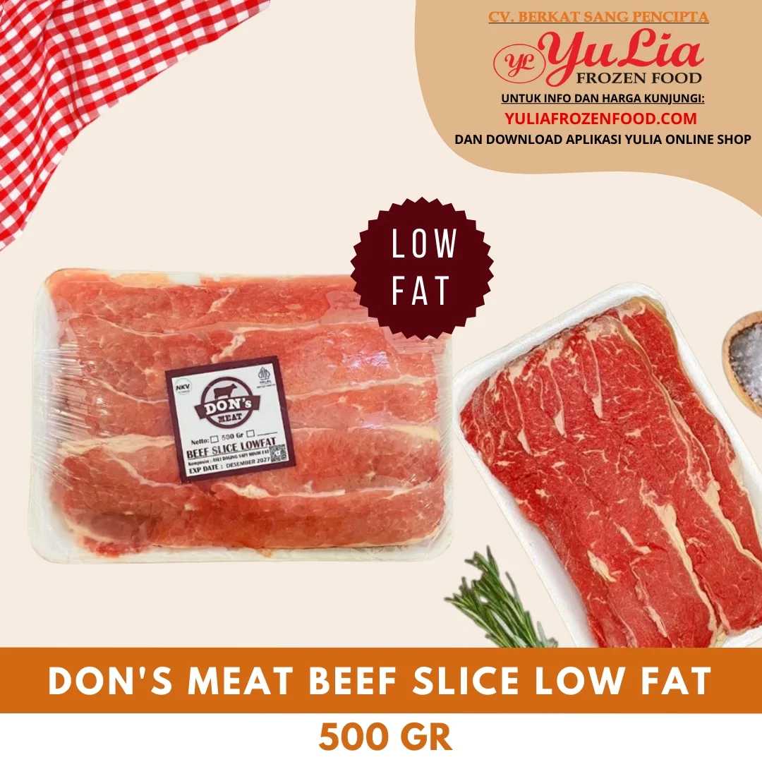 DON'S MEAT BEEF SLICE LOW FAT 500 GR (10)