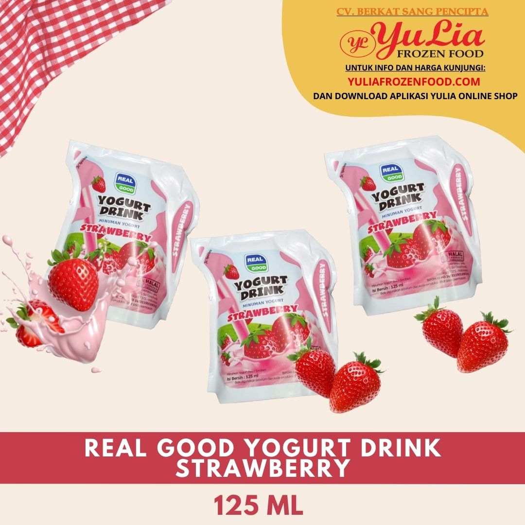 REAL GOOD MILK UHT STROBERI 125 ML (40)