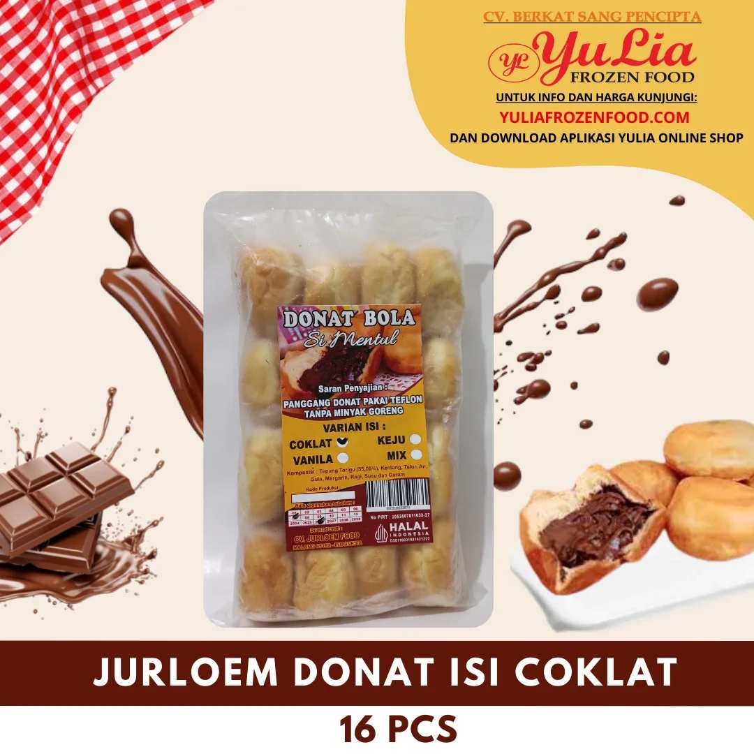 JURLOEM DONAT ISI COKLAT 16 PCS (10)
