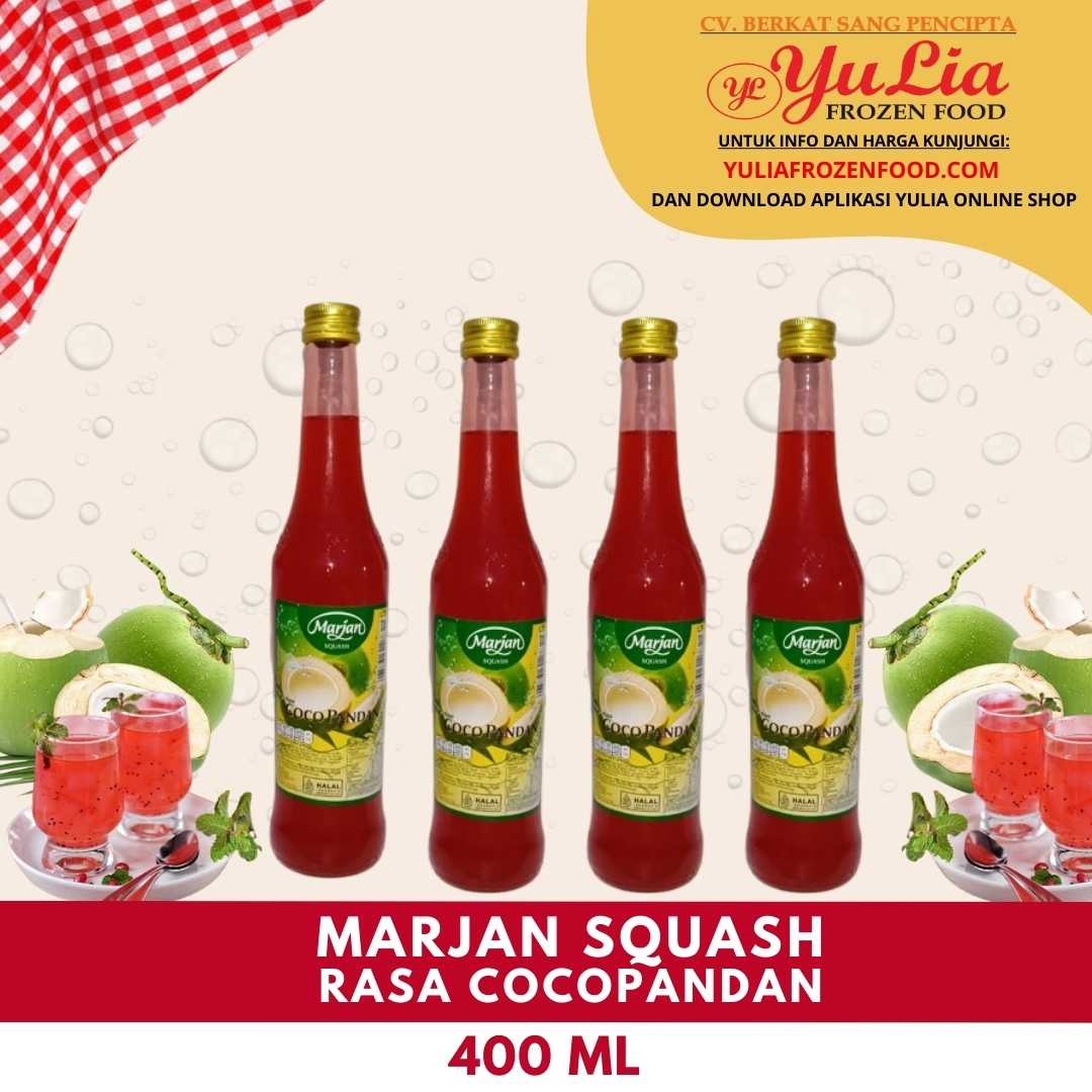 MARJAN SQUASH RASA COCOPANDAN 400 ML (12)