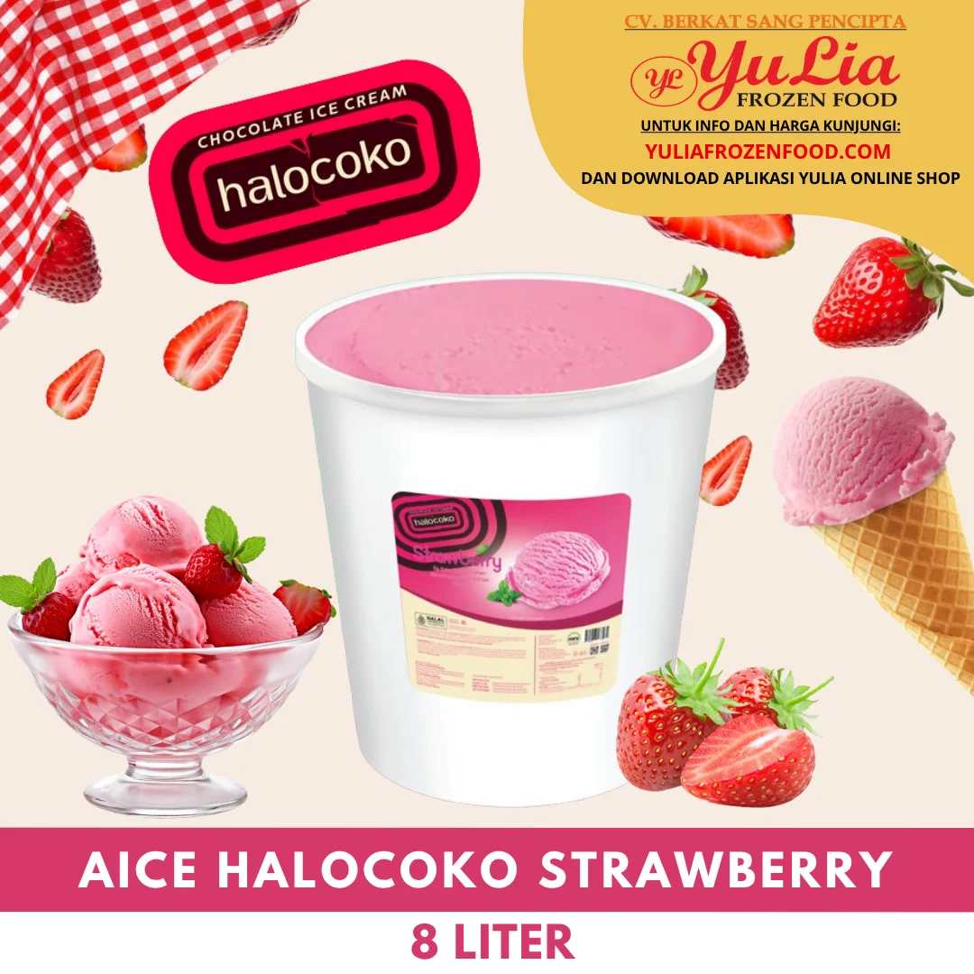 AICE HALOCOKO STRAWBERRY 8 LITER (2)