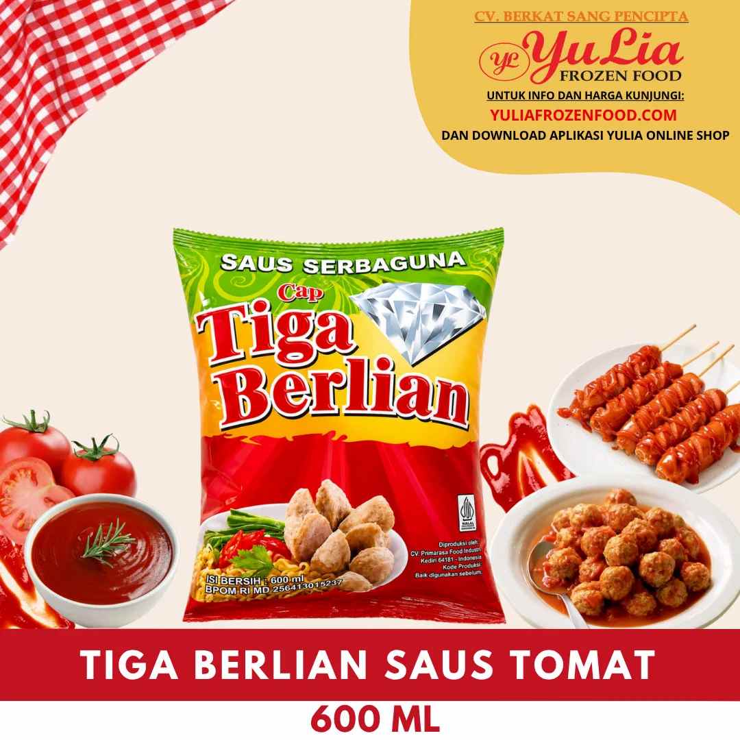 TIGA BERLIAN SAUS TOMAT 600 ML (12)