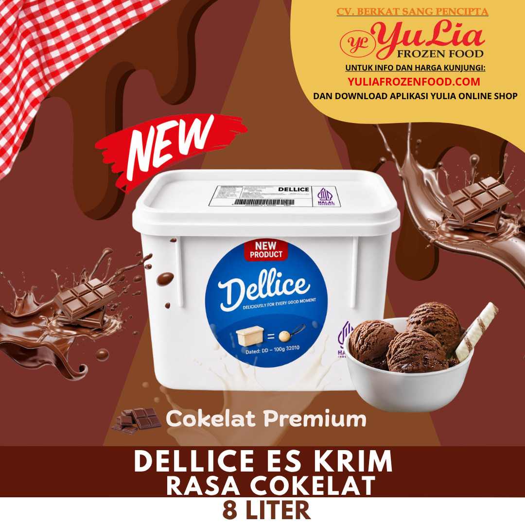 DELLICE ES KRIM RASA COKELAT 8 LITER (2)