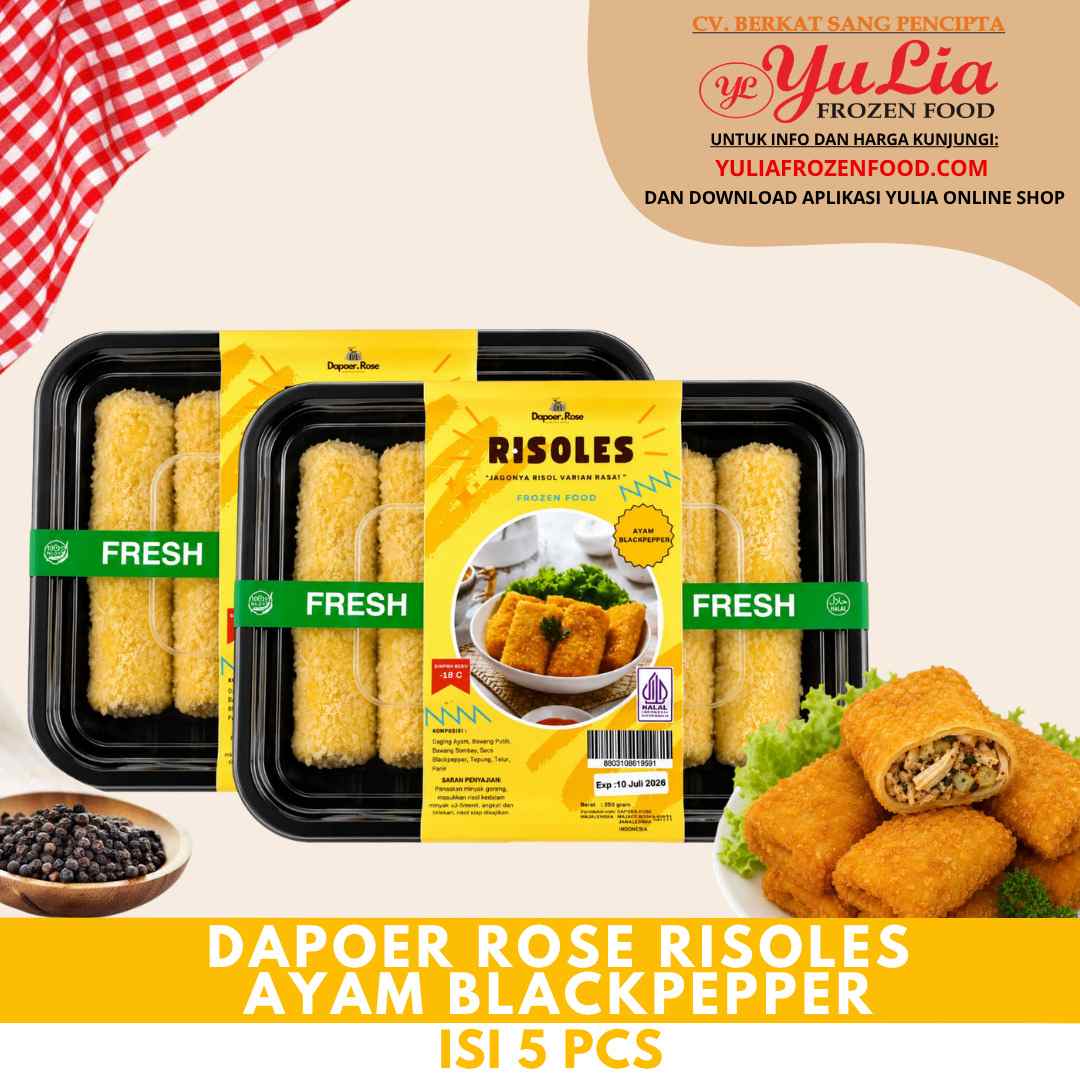 DAPOER ROSE RISOLES AYAM BLACKPEPPER ISI 5 PCS (20)