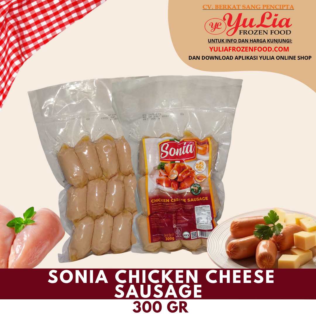 SONIA CHICKEN CHEESE SAUSAGE 300 GR (15)