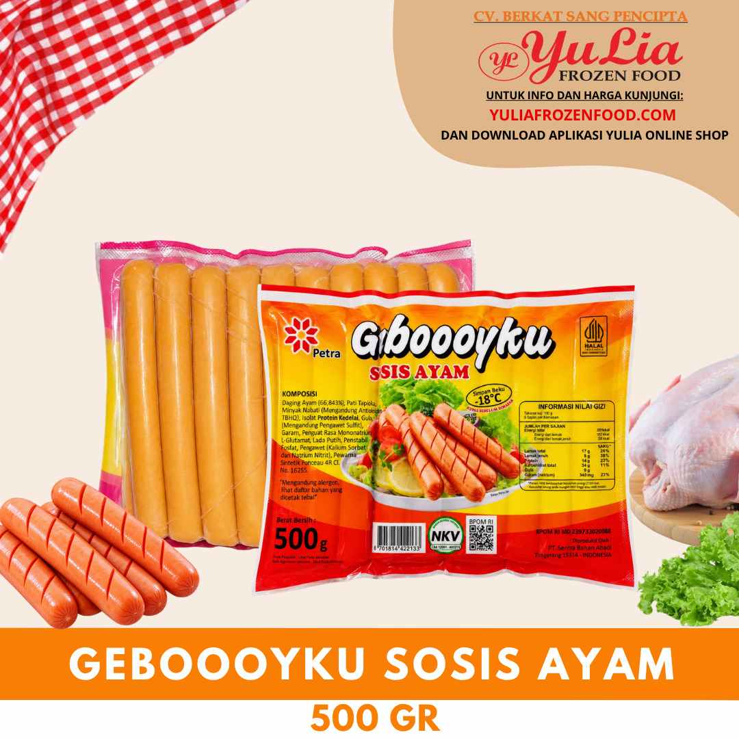 GEBOOOYKU SOSIS AYAM 500 GR (20)