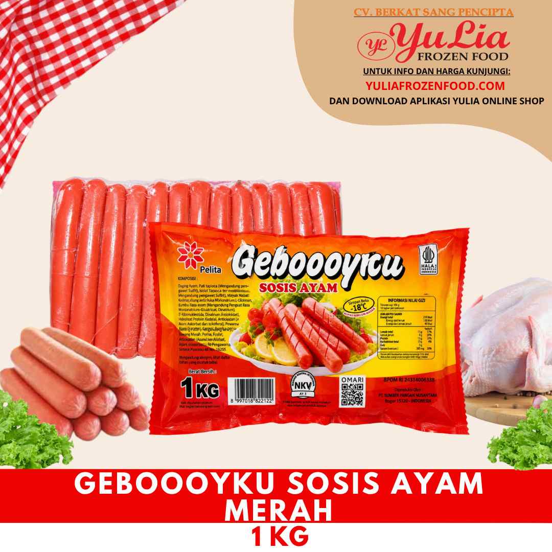 GEBOOOYKU SOSIS AYAM MERAH 1 KG (10)