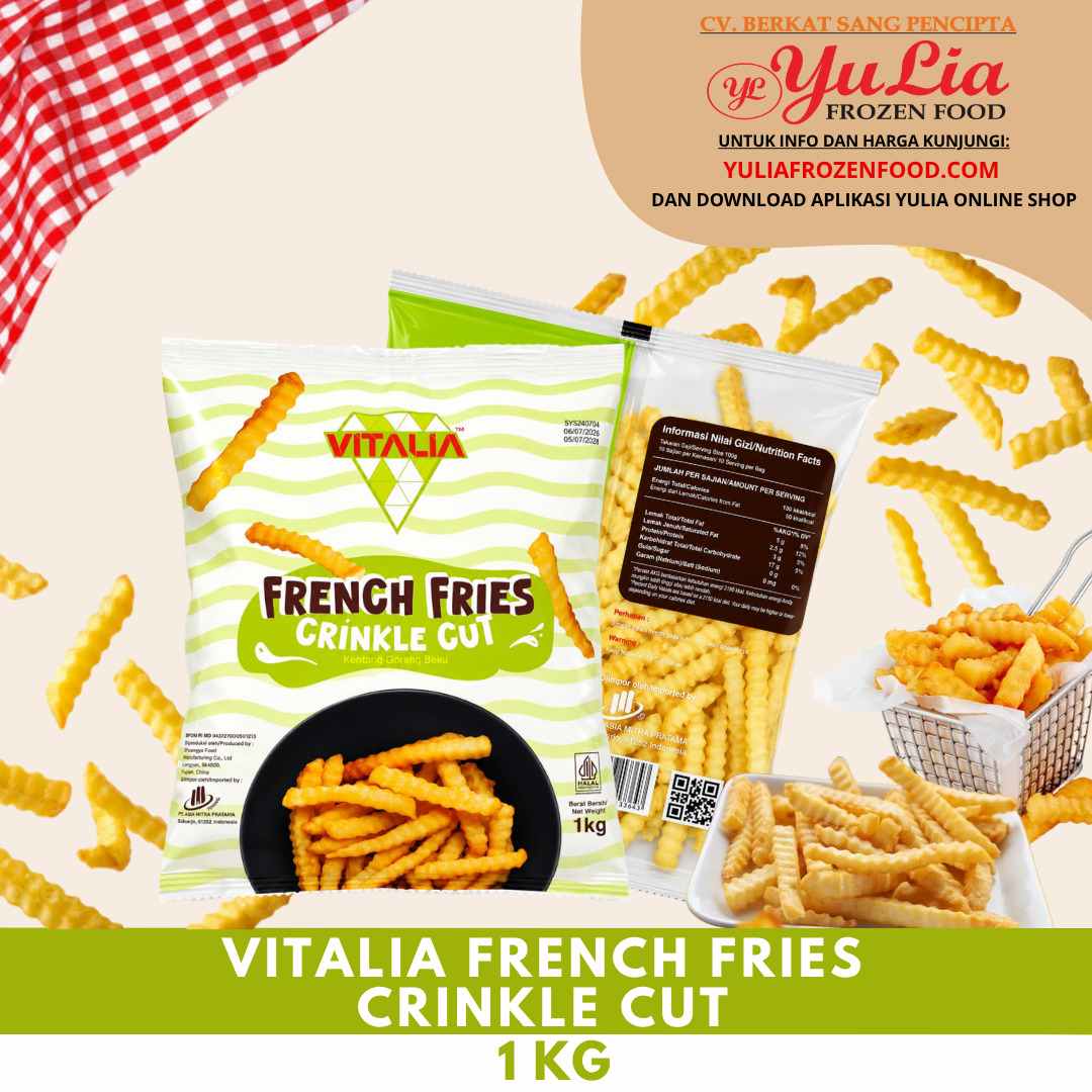 VITALIA FRENCH FRIES CRINKLE CUT 1 KG (10)
