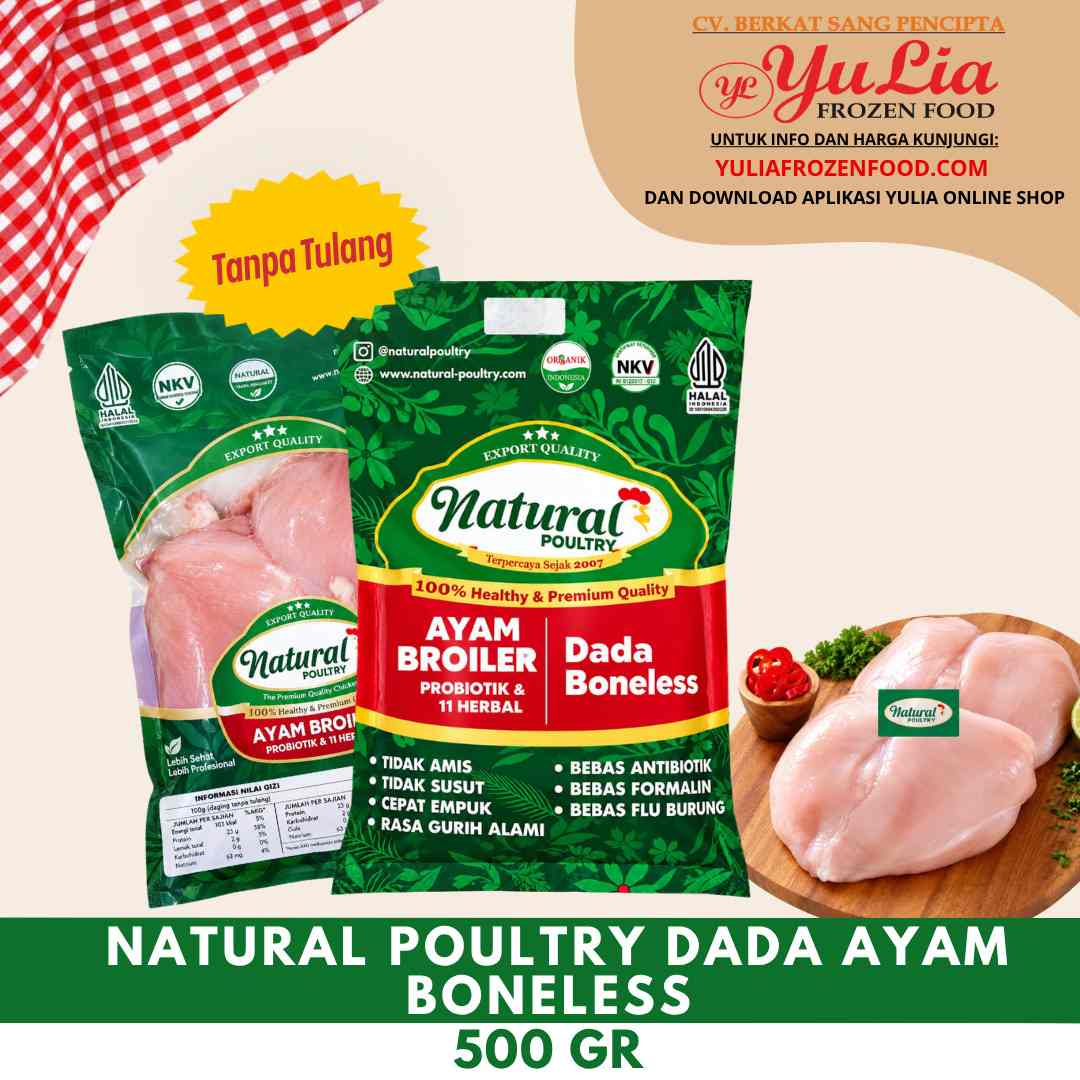 NATURAL POULTRY DADA AYAM BONELESS 500 GR (10)