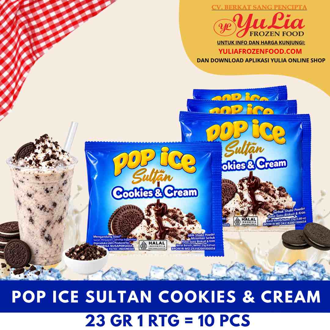 POP ICE SULTAN COOKIES & CREAM 23 GR 1 RTG = 10 PCS (5)