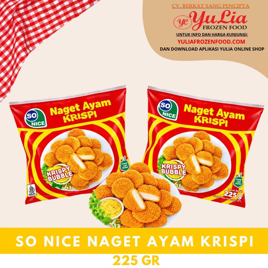 SO NICE NAGET AYAM KRISPI 225 GR (24)